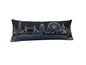 35" Black London Nighttime Skyline Lumbar Decorative Pillow