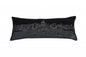 14" X 35" Dark Gray And White Madison Nighttime Skyline Lumbar Decorative Pillow
