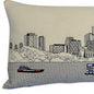 14" X 35" Cream Minneapolis Daylight Skyline Lumbar Decorative Pillow