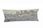 14" X 35" Cream Nashville Daylight Skyline Lumbar Decorative Pillow