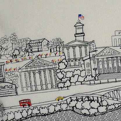 14" X 35" Cream Hometown Pride Wool Lumbar Throw Pillow