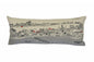 14" X 35" Cream New Orleans Daylight Skyline Lumbar Decorative Pillow