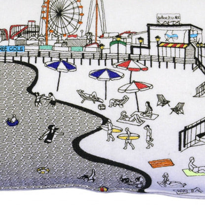 14" X 35" Cream Hometown Pride Wool Lumbar Throw Pillow