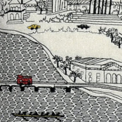 14" X 35" Cream Hometown Pride Wool Lumbar Throw Pillow