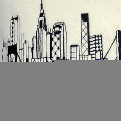 14" X 35" Cream Tokyo Daylight Skyline Lumbar Decorative Pillow