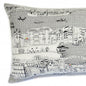 14" X 35" Cream Venice Daylight Skyline Lumbar Decorative Pillow