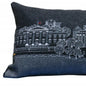 35" Black Washington DC Nighttime Skyline Lumbar Decorative Pillow