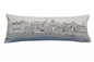 14" X 35" Cream Washington DC Daylight Skyline Lumbar Decorative Pillow