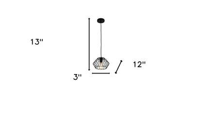 Black Unique Statement Metal Dimmable Chandelier With Black Shades