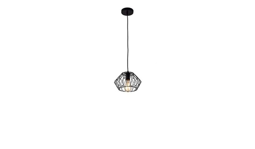 Black Unique Statement Metal Dimmable Chandelier With Black Shades