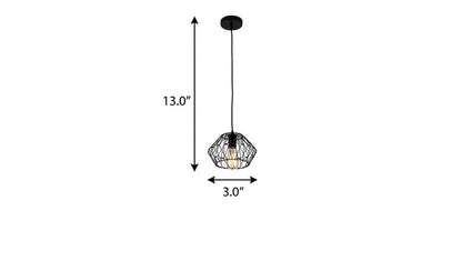 Black Unique Statement Metal Dimmable Chandelier With Black Shades