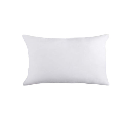 20" X 12" White Blown Seam 100% Cotton Lumbar Pillow Insert