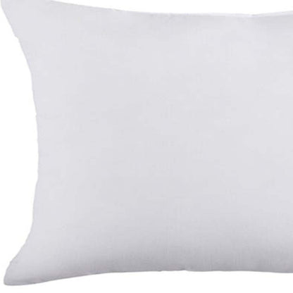 20" X 12" White Blown Seam 100% Cotton Lumbar Pillow Insert