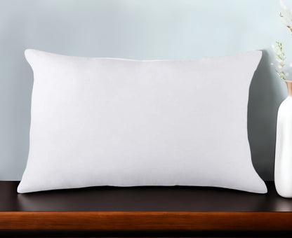 20" X 12" White Blown Seam 100% Cotton Lumbar Pillow Insert