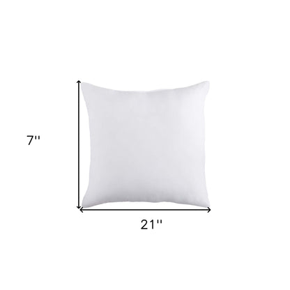 20" X 20" White Blown Seam 100% Cotton Throw Pillow Insert