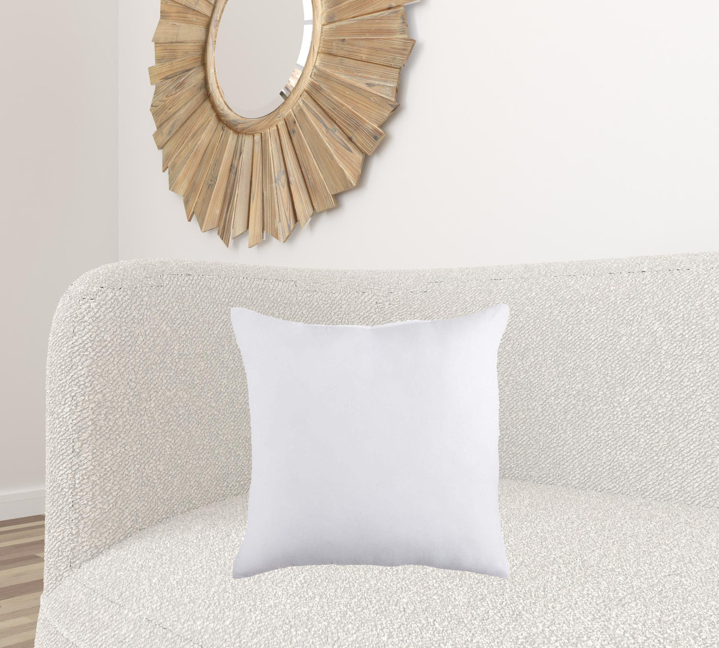 20" X 20" White Blown Seam 100% Cotton Throw Pillow Insert