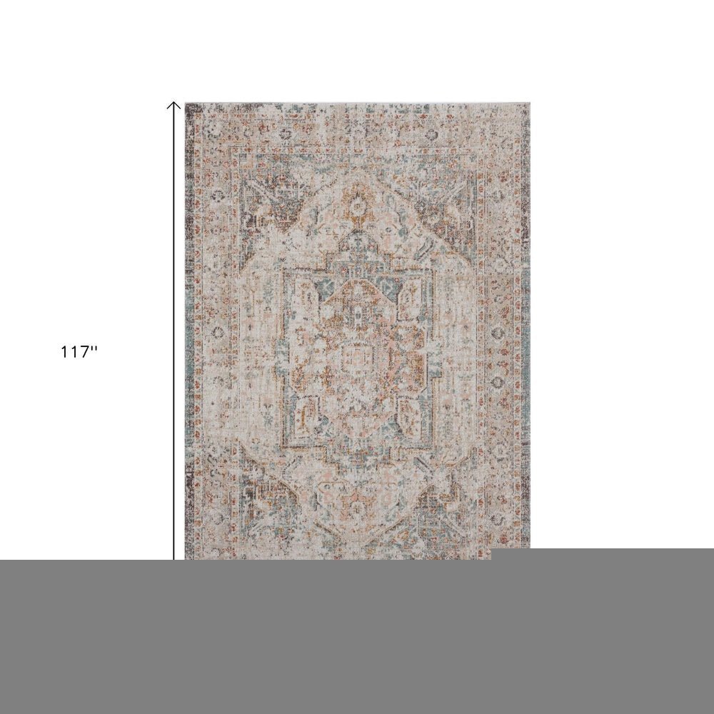 8' X 10' Beige Indoor Outdoor Area Rug