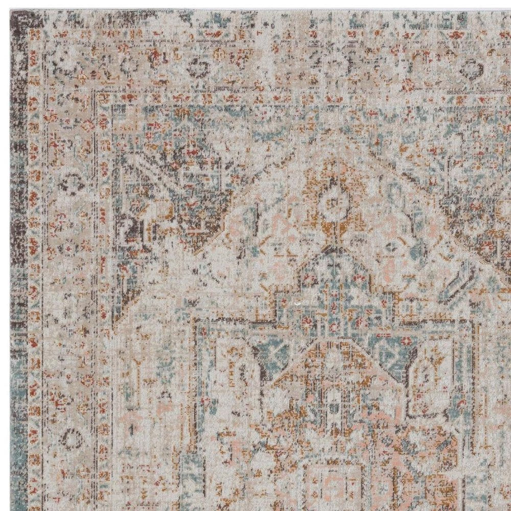 9' X 12' Beige Indoor Outdoor Area Rug