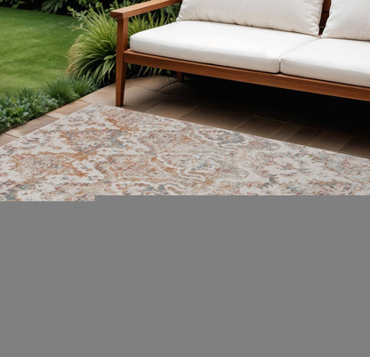 8' X 10' Beige Indoor Outdoor Area Rug