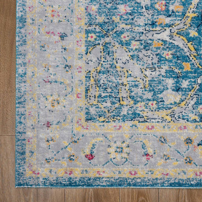 8' X 10' Blue Indoor Outdoor Area Rug