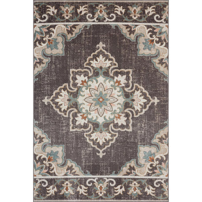 8' X 10' Brown Indoor Outdoor Area Rug