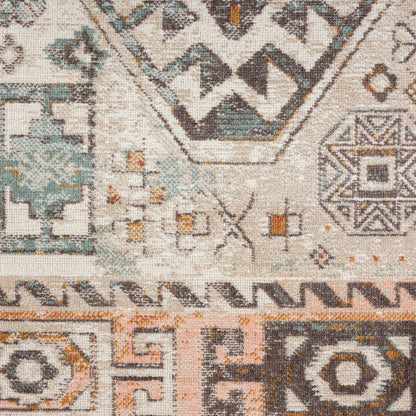 5' X 8' Cream Indoor Outdoor Area Rug