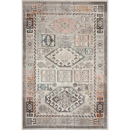 8' X 10' Cream Indoor Outdoor Area Rug