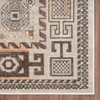 8' X 10' Cream Indoor Outdoor Area Rug