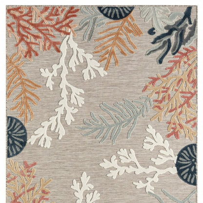 8' X 10' Blue And Gray Indoor Outdoor Area Rug