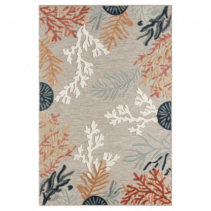 8' X 10' Blue And Gray Indoor Outdoor Area Rug