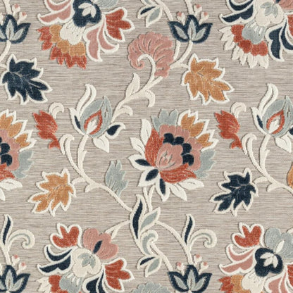 8' X 10' Blue And Gray Indoor Outdoor Area Rug