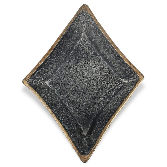 5" Black Cast Iron Diamond Square Bowl