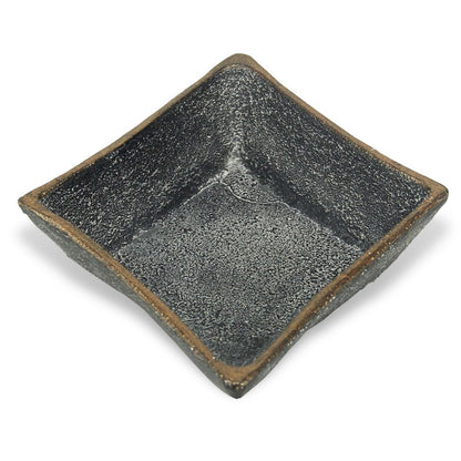 5" Black Cast Iron Diamond Square Bowl