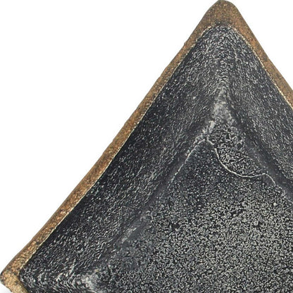 5" Black Cast Iron Diamond Square Bowl