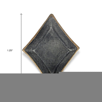 5" Black Cast Iron Diamond Square Bowl