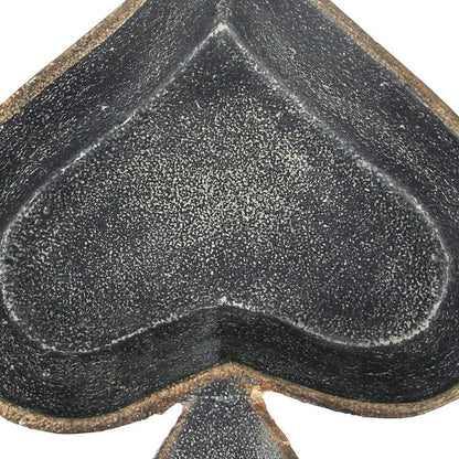 6" Black Ace Of Spades Cast Iron Handmade Vanity Tray