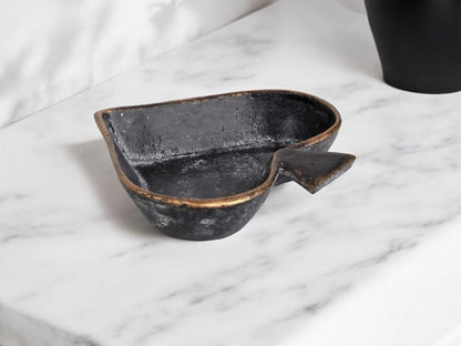 6" Black Ace Of Spades Cast Iron Handmade Vanity Tray