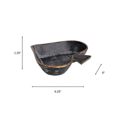 6" Black Ace Of Spades Cast Iron Handmade Vanity Tray