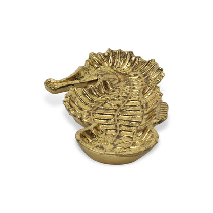 10" Gold Sea Horse Cast Iron Vanity Tray