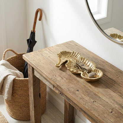 10" Gold Sea Horse Cast Iron Vanity Tray