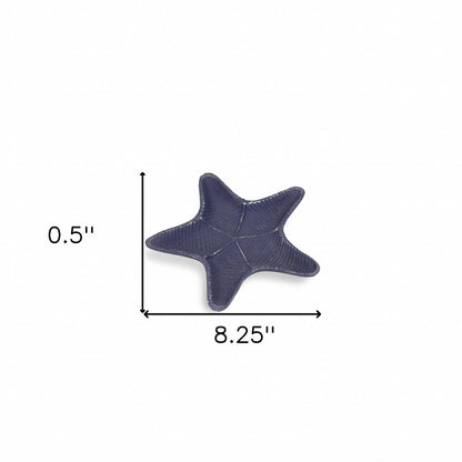 8" Blue Starfish Cast Iron Vanity Tray