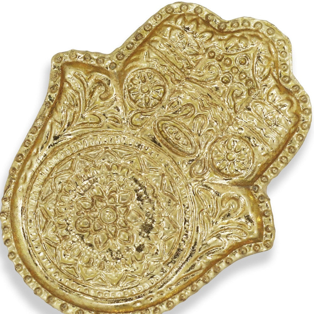 5" Gold Novelty Metal Handmade Tray