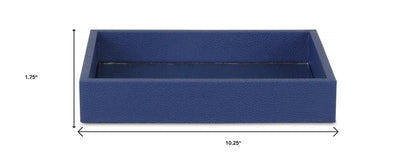 10" Navy Blue Rectangular Wood Handmade Tray