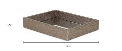 10" Gray Rectangular Wood Handmade Tray