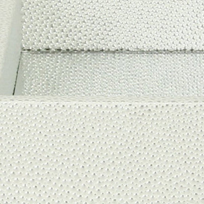 10" White Silver Rectangular Wood Handmade Tray