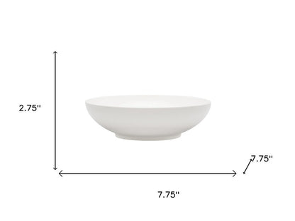 White Six Piece Porcelain Service For Six Bowl Set
