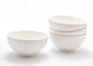 White Four Piece Porcelain Service For Four Bowl Set
