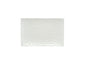 White Six Piece Rectangle Pebbled Porcelain Service For Six Salad Plate Set