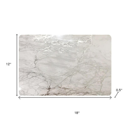 12" X 18" Silver And Gray Abstract Placemats