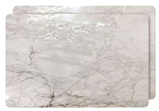 12" X 18" Silver And Gray Abstract Placemats